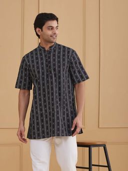 Fabindia - Black Cotton Short Kurta
