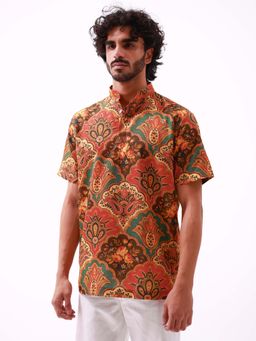 CLAZZEY - Multi-Color Self Design Short Kurta