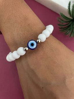 Digital Dress Room - White Evil Eye Friendship Band