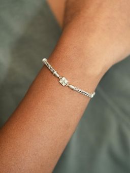 Shaya by CaratLane - 925 Silver Shaya by CaratLane Chaupad Bracelet In Oxidised