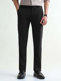 Arrow - Men Grey Polyester Self Design Trouser