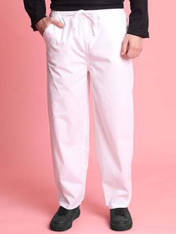 Bene Kleed - Men White Cotton Solid Trouser