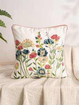 Haus & Kinder - Cotton Embroidered Cushion Covers (16 x 16 inches)