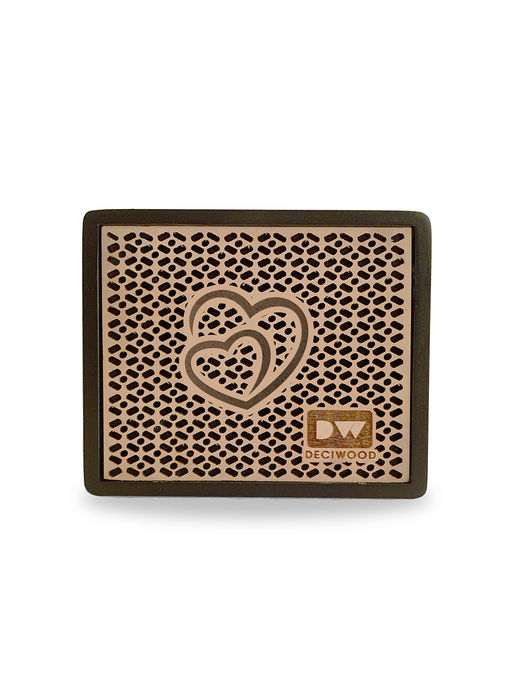 DECIWOOD Clef Portable, Bluetooth 5.0 Wooden Body 10W Wireless Speaker-Black