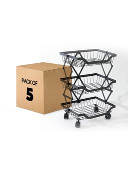 USHA SHRIRAM - Set of 2 Collapsible storage baskets Black