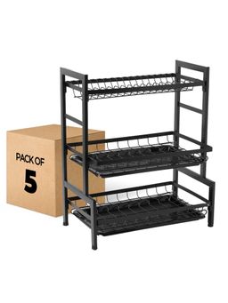 USHA SHRIRAM - Set of 5 Mounting Dish Rack Black