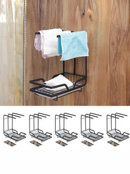 USHA SHRIRAM - Set of 5 Rag Rack wallmounted Black