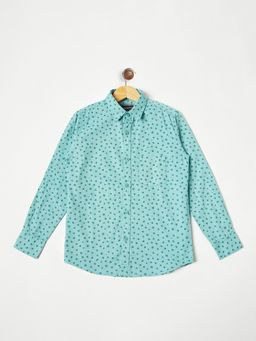 CRIMSOUNE CLUB - Boys Blue Floral Shirt