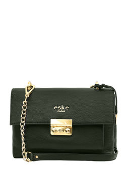 Eske - Bottle Green Solid Shoulder Bag For Women