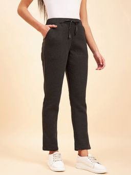 Sweet Dreams - Women Charcoal Solid Pyjama