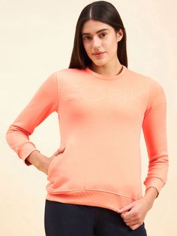 Sweet Dreams - Women Peach Printed Sweatshirt