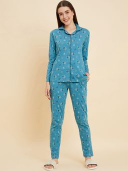 Sweet Dreams - Women Printed Pyjama Set (Set of 2)