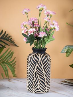 Voncasa - Ceramic Vase in Color - Black