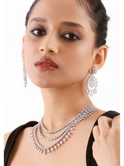 Curio Cottage - The Diamante Donna Necklace Set (Set of 2)