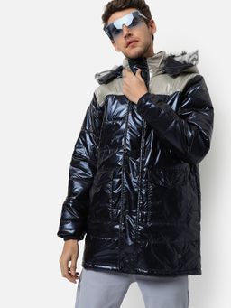 Campus Sutra - Colorblock Winter Long Heavy Jacket