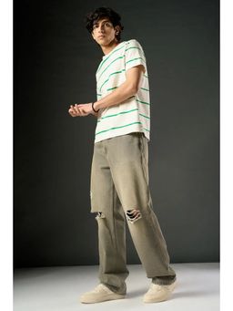 FREAKINS - Muted Moss Men Straight Fit Jeans