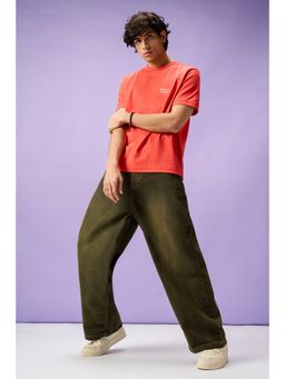FREAKINS - Wicked Green Men Wide Leg Jeans