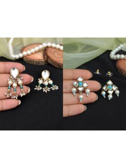 BeAbhika - Small Dangling Studs Set Of 2 Pair Earrings