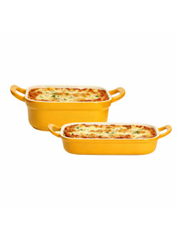 Cumin Co. - Yellow Ceramic Baking Trays (Pack of 2)