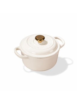 Cumin Co. - White Cast Iron Dutch Casserole with Lid