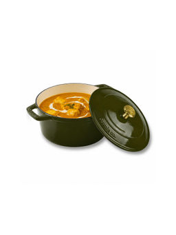 Cumin Co. - Green Cast Iron Dutch Casserole with Lid