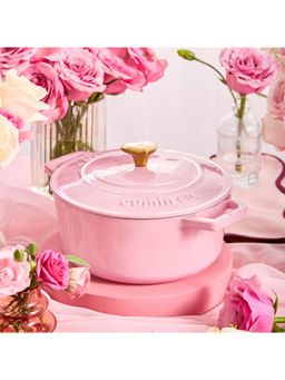 Cumin Co. - Pink Cast Iron Dutch Casserole with Lid
