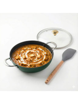 Cumin Co. - Green Lite Cast Iron Kadhai Lite with Lid