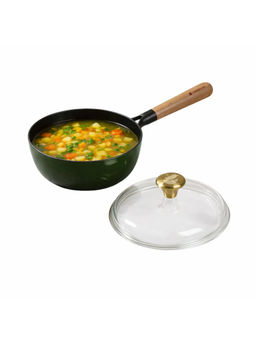 Cumin Co. - Green Cast Iron Sauce Pan with Lid