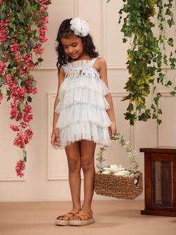 CASA NINOS - Girls Blue Knee Length Dress
