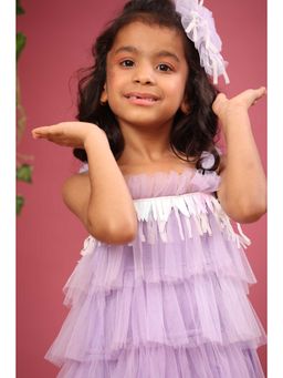 CASA NINOS - Girls Purple Knee Length Dress