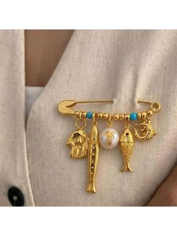 Arvino - Ocean Relic Charm Pin Multicolor Brooch