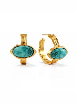 Arvino - Turquoise Eye Drop Blue Earrings