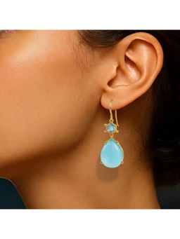 Arvino - Natural Aqua Chalcedony and Blue Topaz 92.5 Sterling Silver Earrings