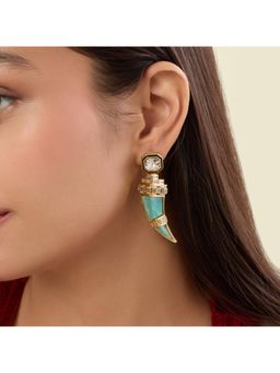 Isharya - Daggera Green Statement Danglers