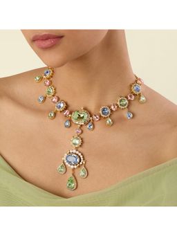 Isharya - Empressa Green Statement Necklace