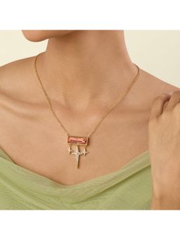 Isharya - Riddle Red Pendant Necklace