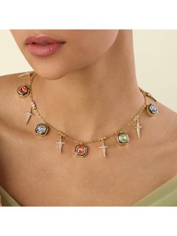 Isharya - Good Omen Multi Colored Charm Necklace