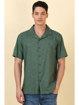 Allen Solly - Men Green Printed Half Sleeves Casual Shirt