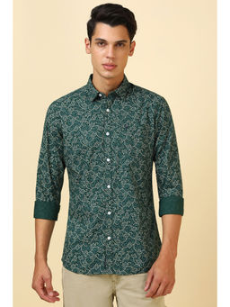Allen Solly - Men Green Printed Full Sleeves Casual Shirt