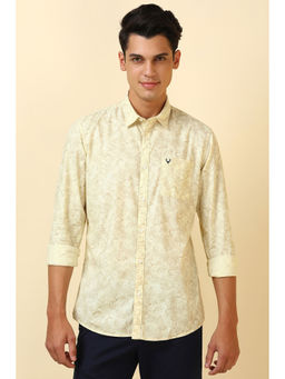 Allen Solly - Men Yellow Floral Printed Full Sleeves Casual Shirt