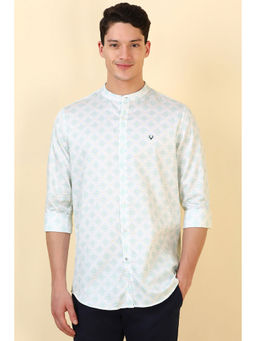 Allen Solly - Men White Printed Full Sleeves Casual Shirt