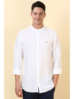 Allen Solly - Men White Solid Full Sleeves Casual Shirt