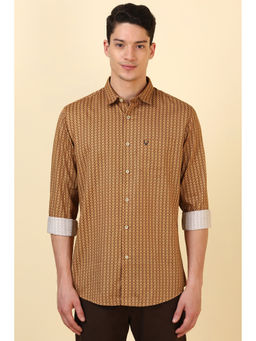 Allen Solly - Men Brown Printed Full Sleeves Casual Shirt