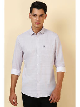 Allen Solly - Men Lavender Printed Full Sleeves Casual Shirt