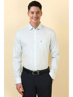 Allen Solly - Men Light Blue Paisley Printed Full Sleeves Formal Shirt