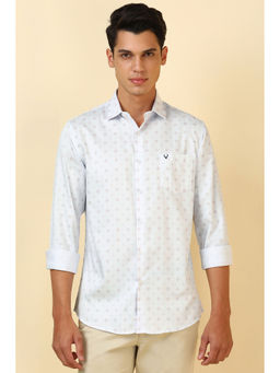 Allen Solly - Men White Printed Full Sleeves Casual Shirt