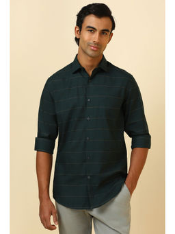 Allen Solly - Men Green Checks Full Sleeves Casual Shirt