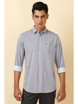 Allen Solly - Men Purple Printed Full Sleeves Casual Shirt