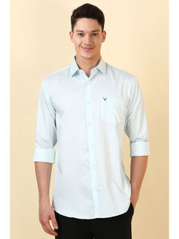 Allen Solly - Men Light Blue Printed Full Sleeves Casual Shirt