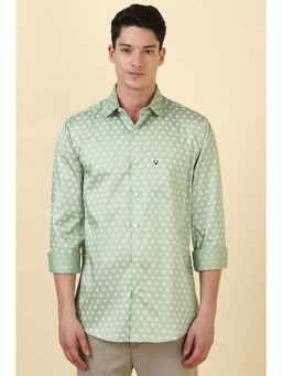Allen Solly - Men Green Printed Full Sleeves Casual Shirt